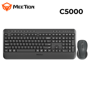 Bộ bàn phím chuột không dây Meetion C5000 Fullsize kết nối USB 2.4G chuột 3200 DPI pin AA/AAA