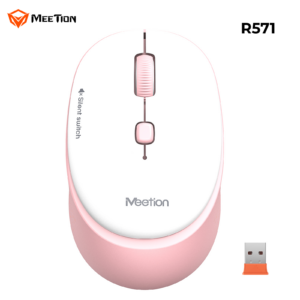Chuột không dây Meetion R571 chống ồn kết nối USB 2.4GHz thiết kế công thái học sử dụng pin AA